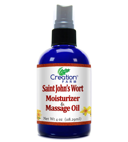 St Johns Wort Moisturizer & Massage Oil - Blend - Soothing Body Massage Oil