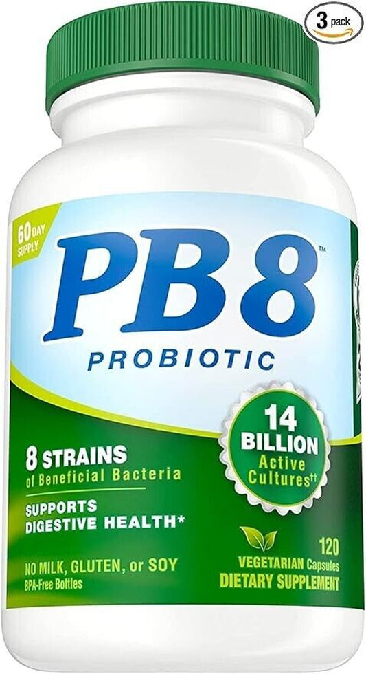 Nutrition Now PB 8 Probiotic Vegetarian Acidophilus Caps, 120-Ct