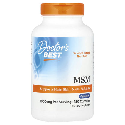 MSM, 3,000 Mg, 180 Capsules (1,000 Mg per Capsule)