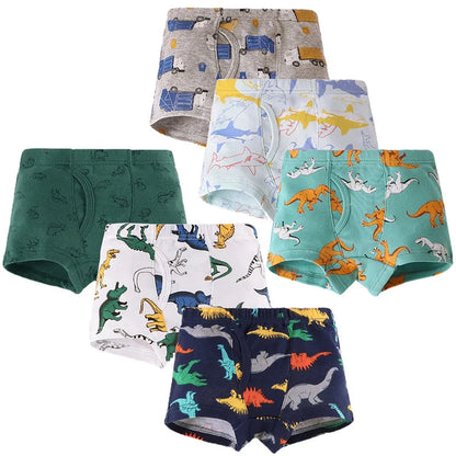 6-Pack Shorts Boys Underwear Kids Boxer Panties for 2-10 Years Soft Organic Cotton Teenager Children'S Pants Baby Underpants