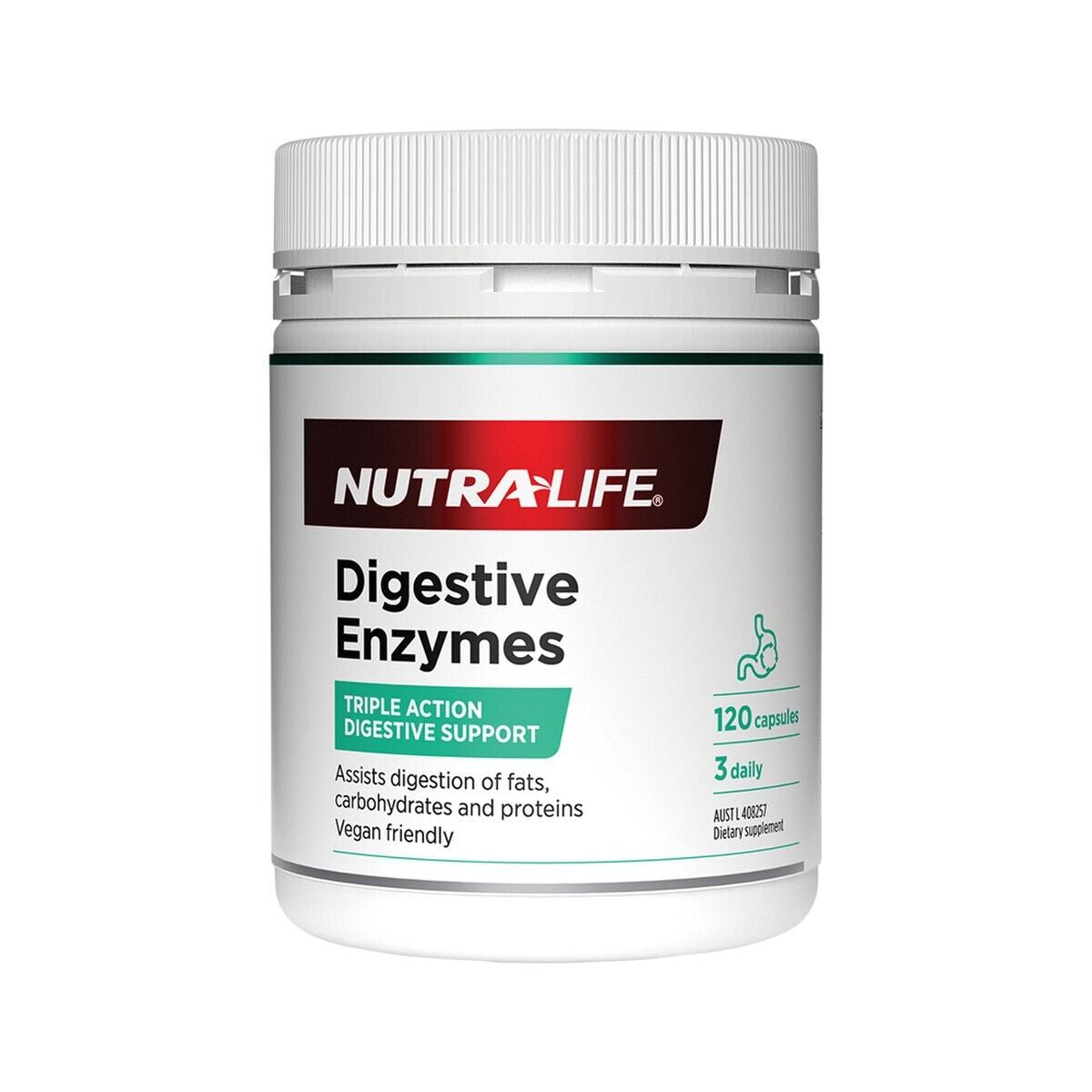 NEW Nutralife Digestive Enzymes 120 Capsules Nutra-Life