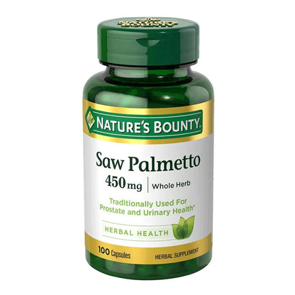 Nature'S Bounty Saw Palmetto Whole Herb Herbal Supplement Capsules 450 Mg 100 Ct