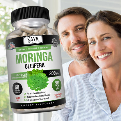 100% Pure Moringa 60Ct Oleifera Leaf Superfood Antioxidant Greens Supplement