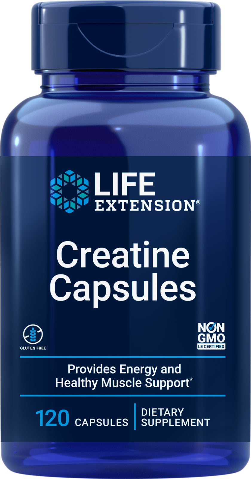 Life Extension Creatine Capsules 120 Caps Creatine 1000Mg/Vitamin C 11Mg