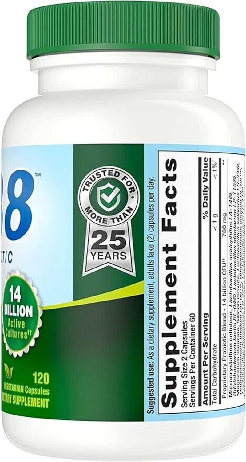 Nutrition Now PB 8 Probiotic Vegetarian Acidophilus Caps, 120-Ct