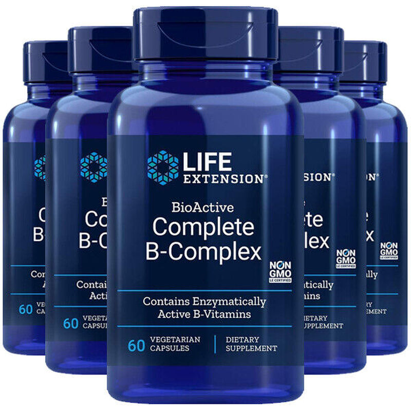 Bioactive Complete B-Complex 5X60 Caps Life Extension - Inositol/P-5-P