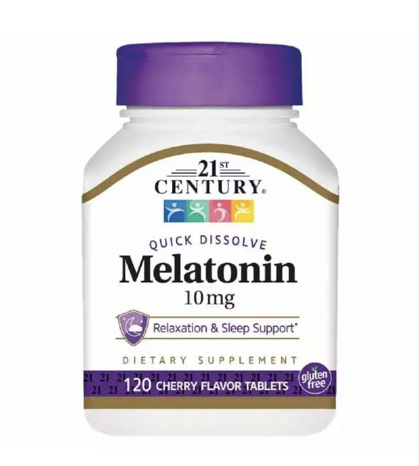 3 PACK - 21St Century Quick Dissolve Melatonin 10Mg 120Ct - Exp. Date 07/2025