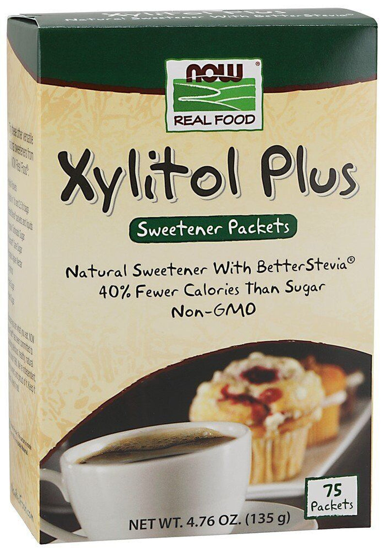 Now Foods Xylitol plus with Stevia Extract Packets 75 Packet