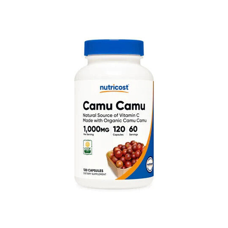 Nutricost Camu Camu Organic 1000Mg, 120 Caps - Non GMO - GF- EXP 06/2026