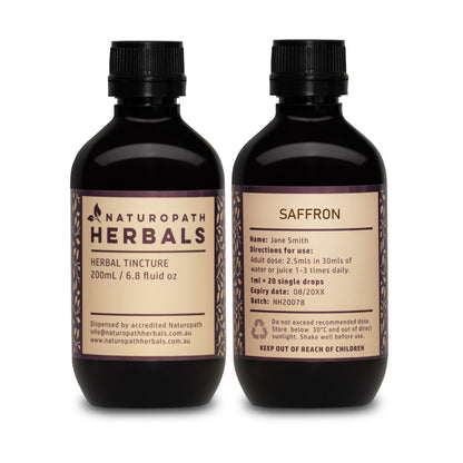 SAFFRON Tincture Extract Herbal Liquid ⭐⭐⭐⭐⭐ ~ Naturopath Herbals