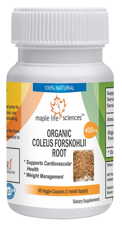 ORGANIC Coleus Forskohlii Root Capsules Weight Loss for Healthy Heart & Lungs