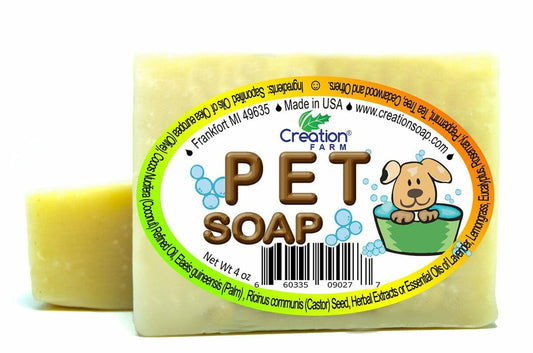 Pet Herbal Soap Bar 4 Oz Bar (Two 4 Oz Bar Pack) Hecho a Mano Natural Del Anima