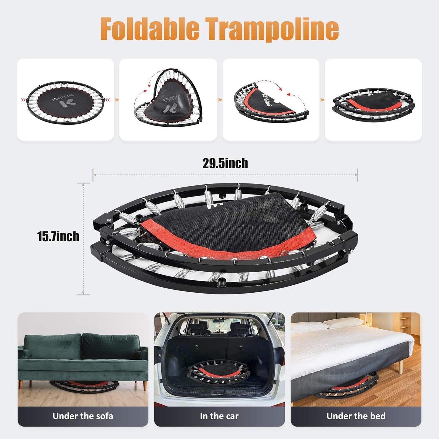 Rebounder 40" (All options, Metal or Bungee Spring, U-bar, T-Bar or no bar)