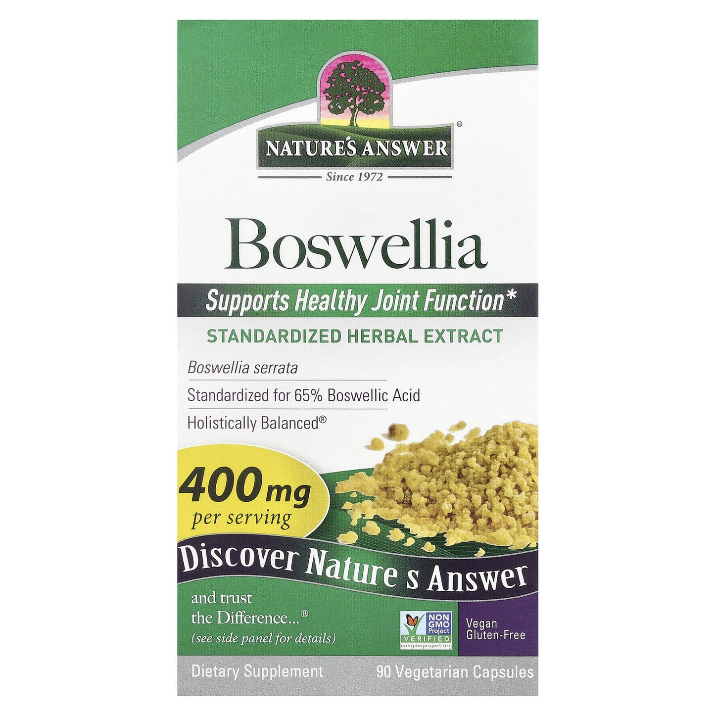 Nature S Answer Boswellia 400 Mg 90 Vegetarian Capsules Cruelty-Free,