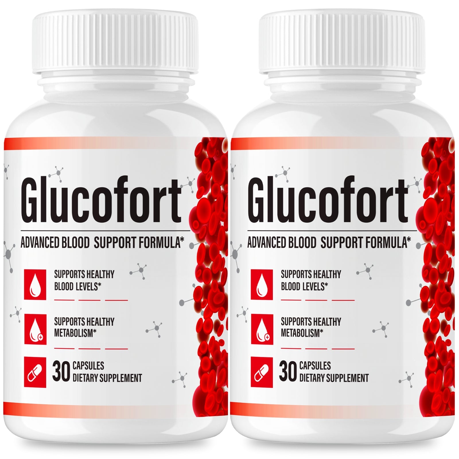 (2 Pack) Glucofort Blood Sugar Supplement Capsules, Blood Support (120 Capsules)