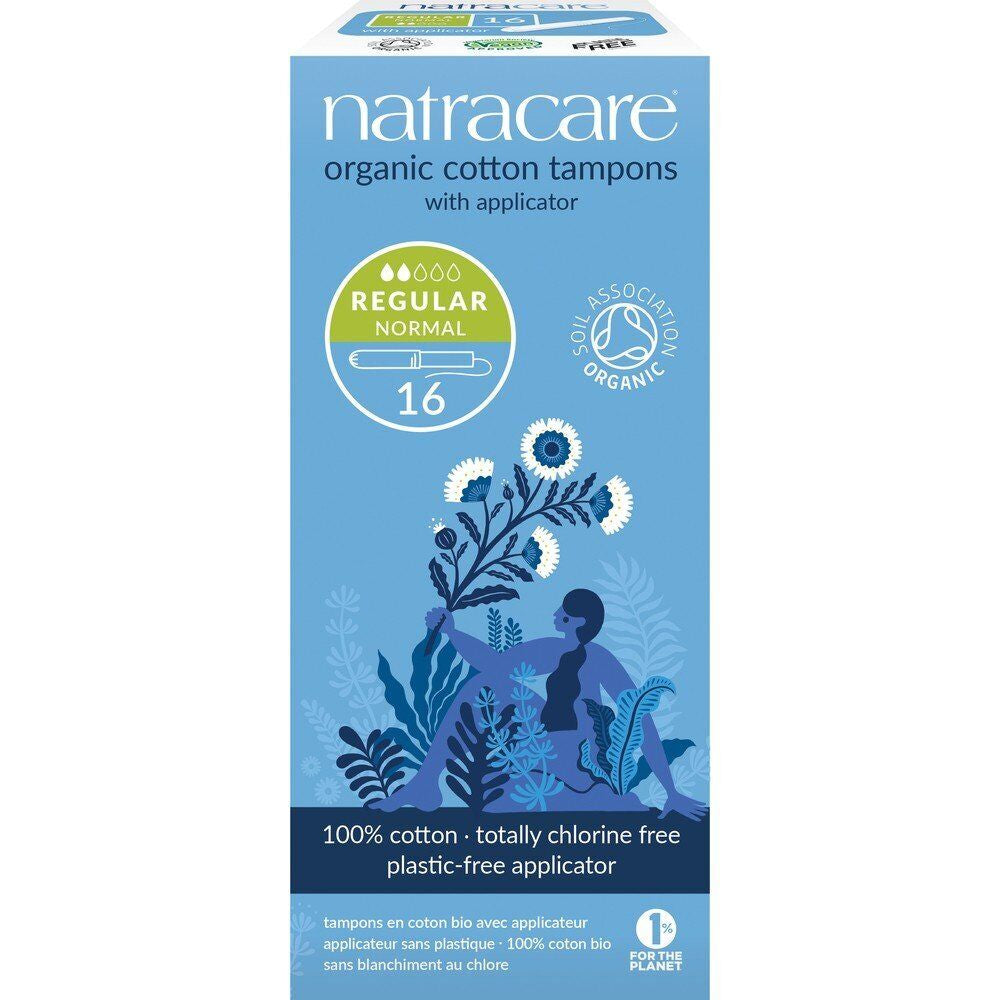 Natracare Certified Organic 100% Cotton Regular Tampons 16 Tampon