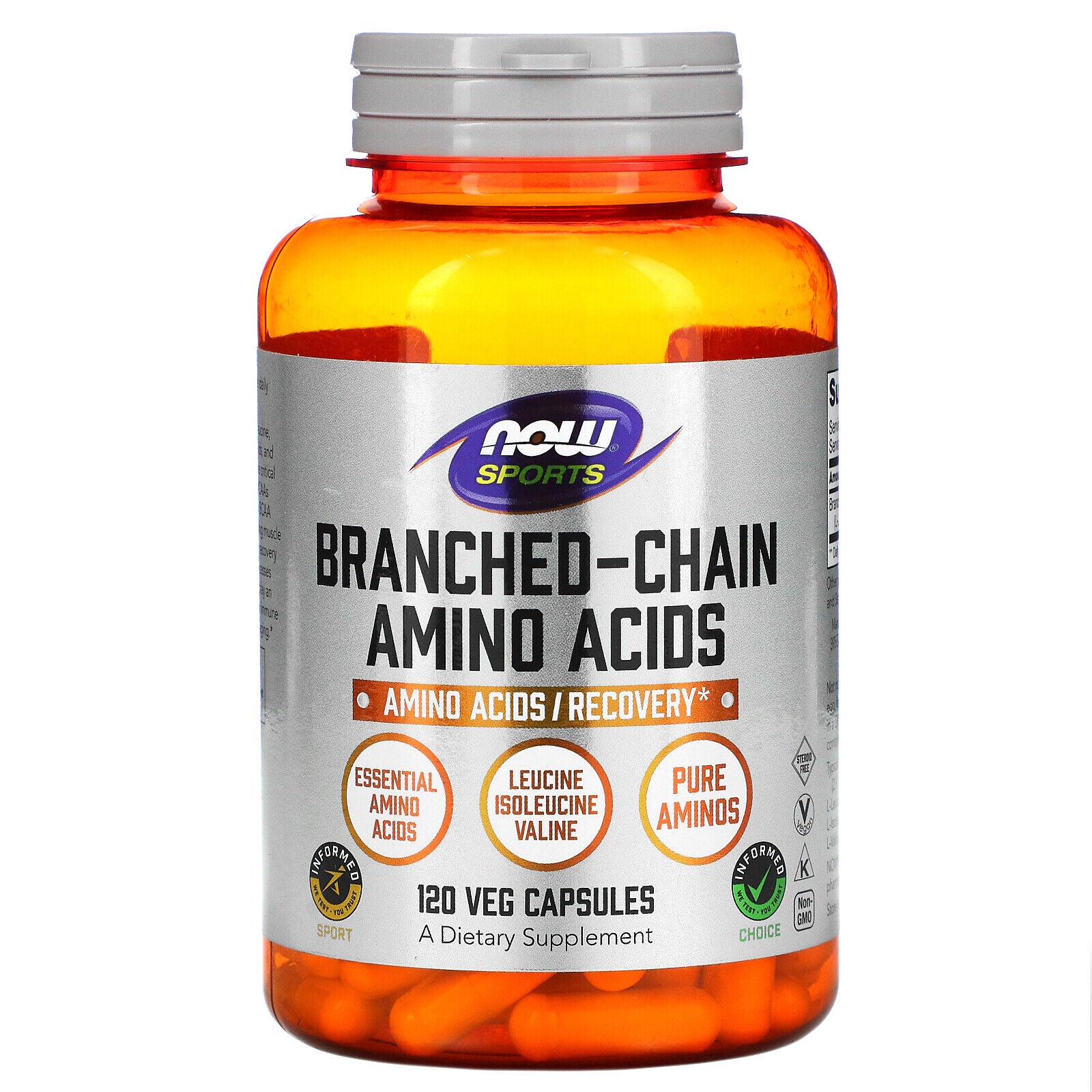 Now Foods Sports Branched Chain Amino Acids 120 Capsules GMP Quality Assured