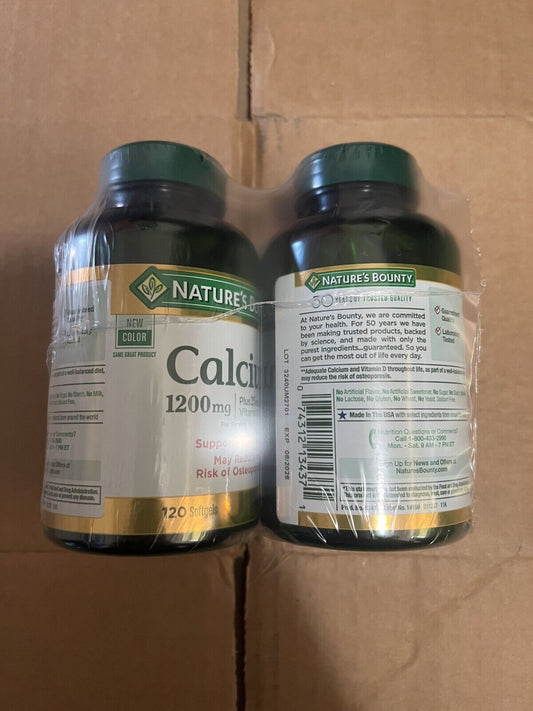 Nature'S Bounty Calcium Softgels 240 Pcs 08/26