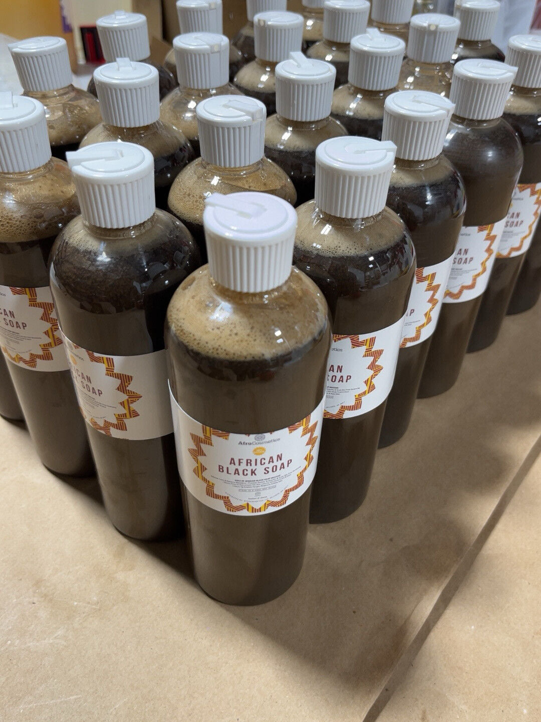 Raw African Black Soap Liquid 100% Pure Organic Natural Bath Body Face Wash Bulk