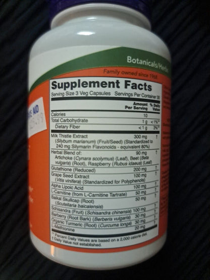 NOW Foods Liver Refresh Detoxifier Regenerator 90Ct NAC Grape Seed Turmeric