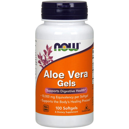 NOW Foods Aloe Vera 10,000 Mg, 100 Softgels-Suppo