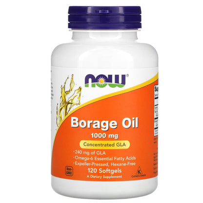 Borage Oil, Concentration GLA , 1,000 Mg, 120 Softgels