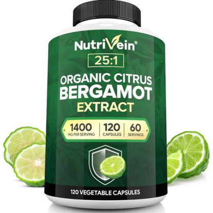 Organic Citrus Bergamot Capsules, Maintains Cardiovascular Health&Glucose Levels