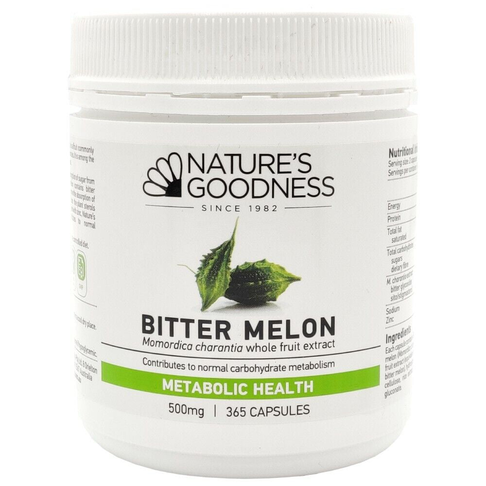 Nature'S Goodness Bitter Melon 500Mg 365 Capsules Metabolic Health Vegan