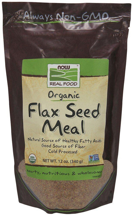 Now Foods Organic Flax Seed Meal 12 Oz Packet