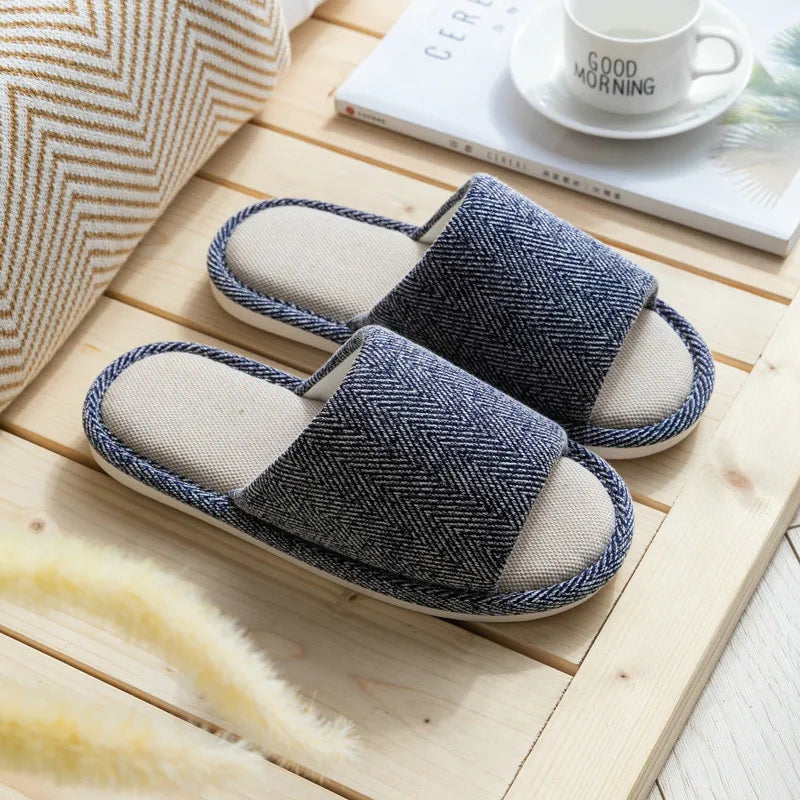 Hemp Slippers Male Cotton Insole