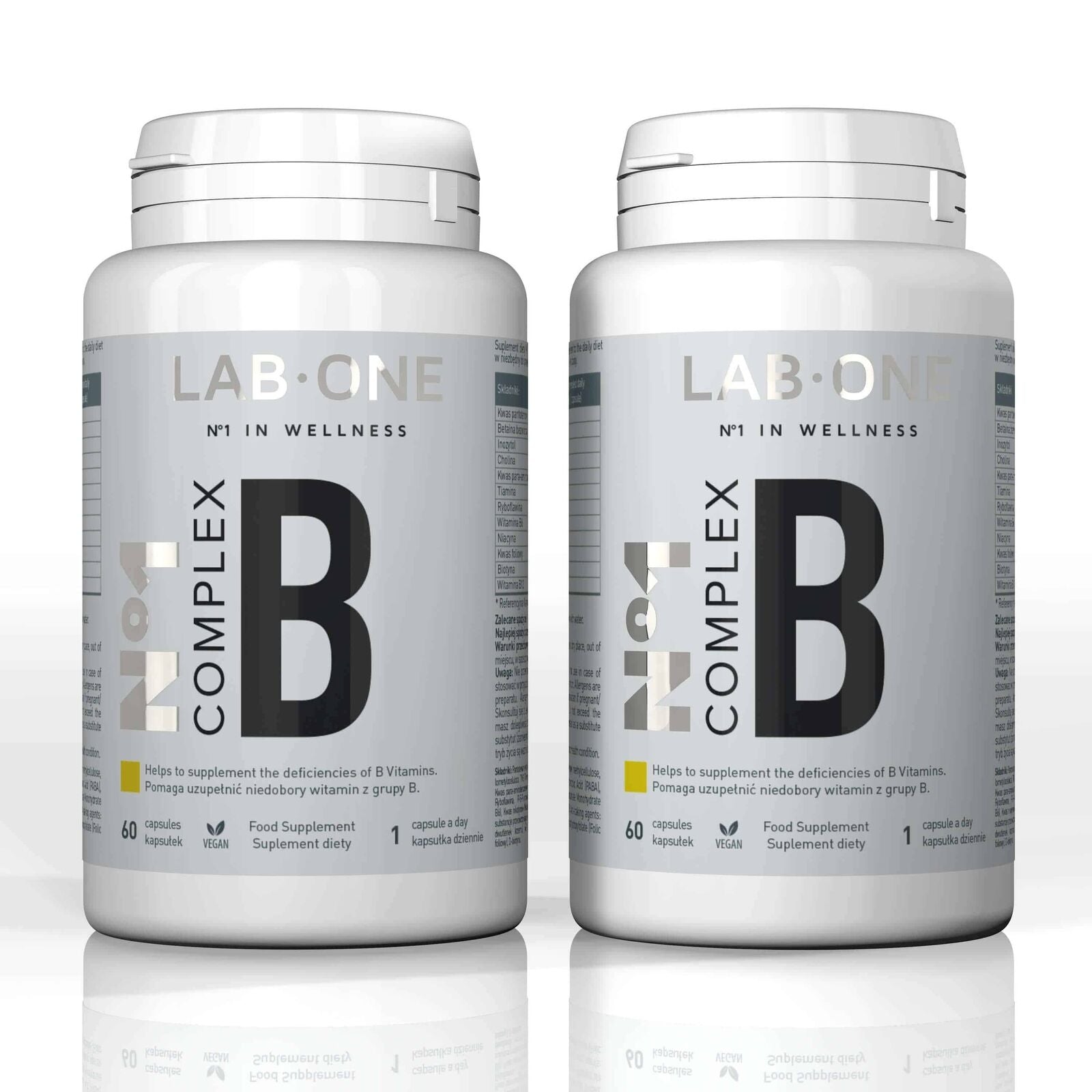 LAB ONE No1 Complex B (Vitamin B-Complex) Vegan Capsules