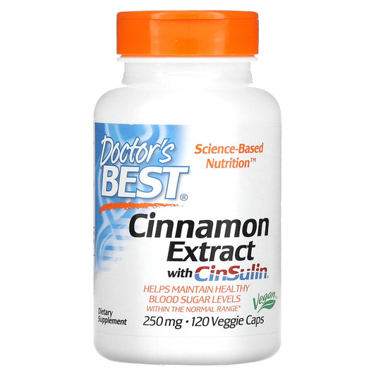 Cinnamon Extract with Cinsulin, 250 Mg, 120 Veggie Caps