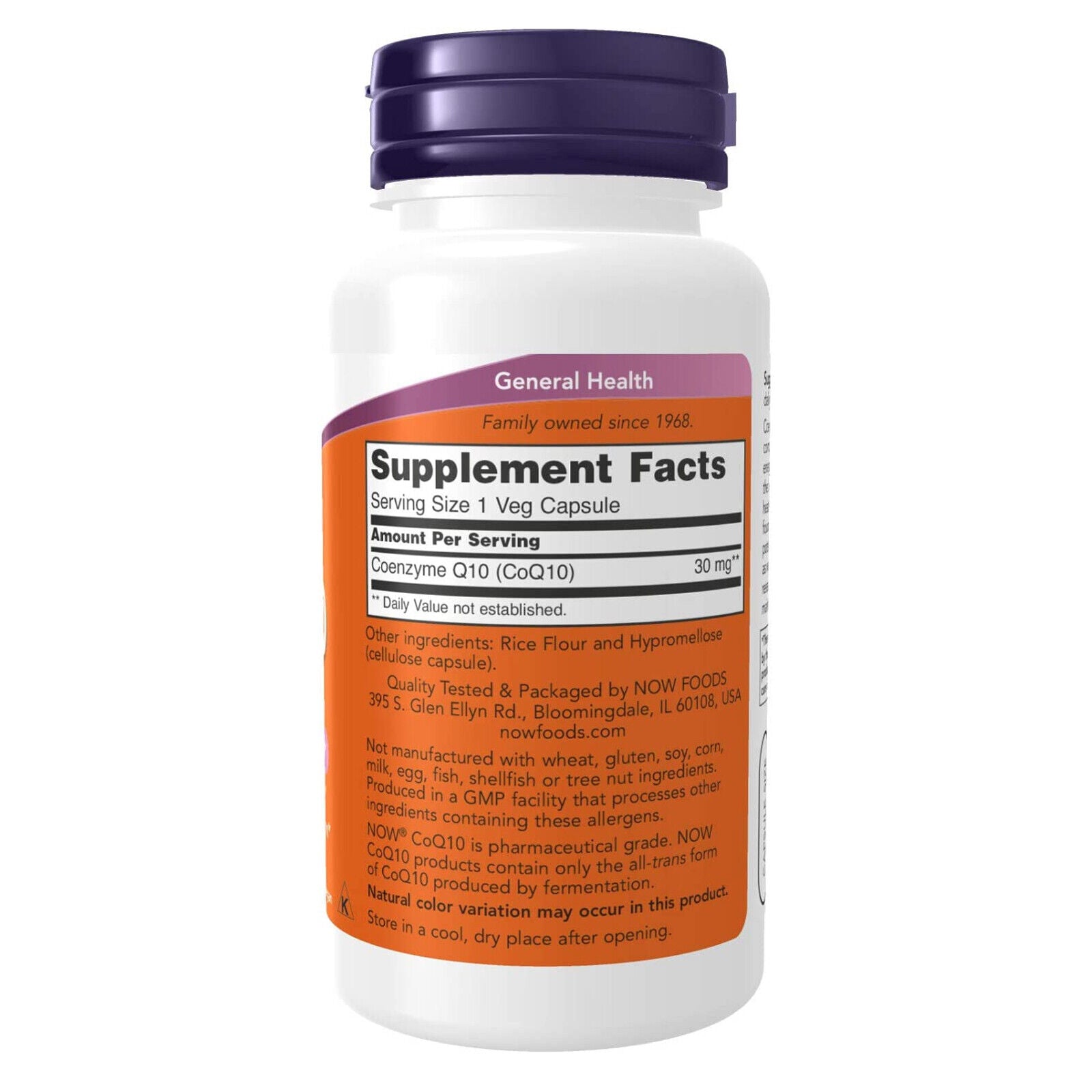 NOW FOODS Coq10 30 Mg 120 Veg Capsules