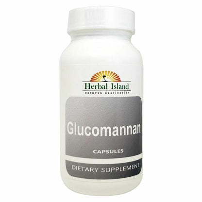 Glucomannan Powder Capsules - 60 Count 500Mg Each (Natural Weight Loss) Konjac