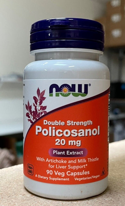 Now Foods Policosanol 20 Mg, 90 Veg Capsules [ 2 Pack ]