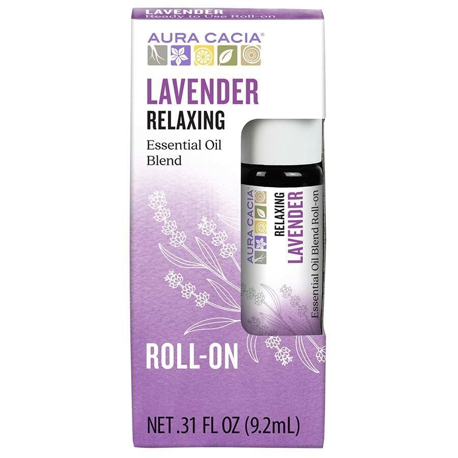 Aura Cacia Essential Oil Lavender Roll-On 0.31 Oz Oil