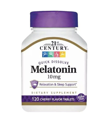 3 PACK - 21St Century Quick Dissolve Melatonin 10Mg 120Ct - Exp. Date 07/2025