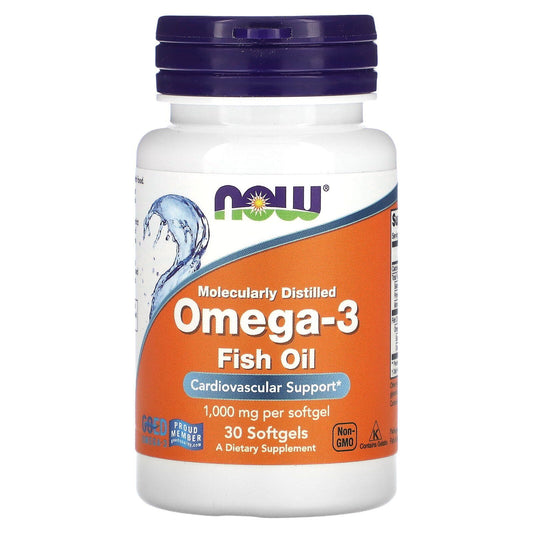 Omega-3 Fish Oil, 1000 Mg, 30 Softgels (1,000 Mg per Softgel)