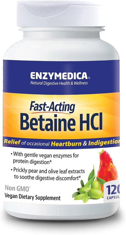 Enzymedica, Betaine Hcl, 120 Capsules