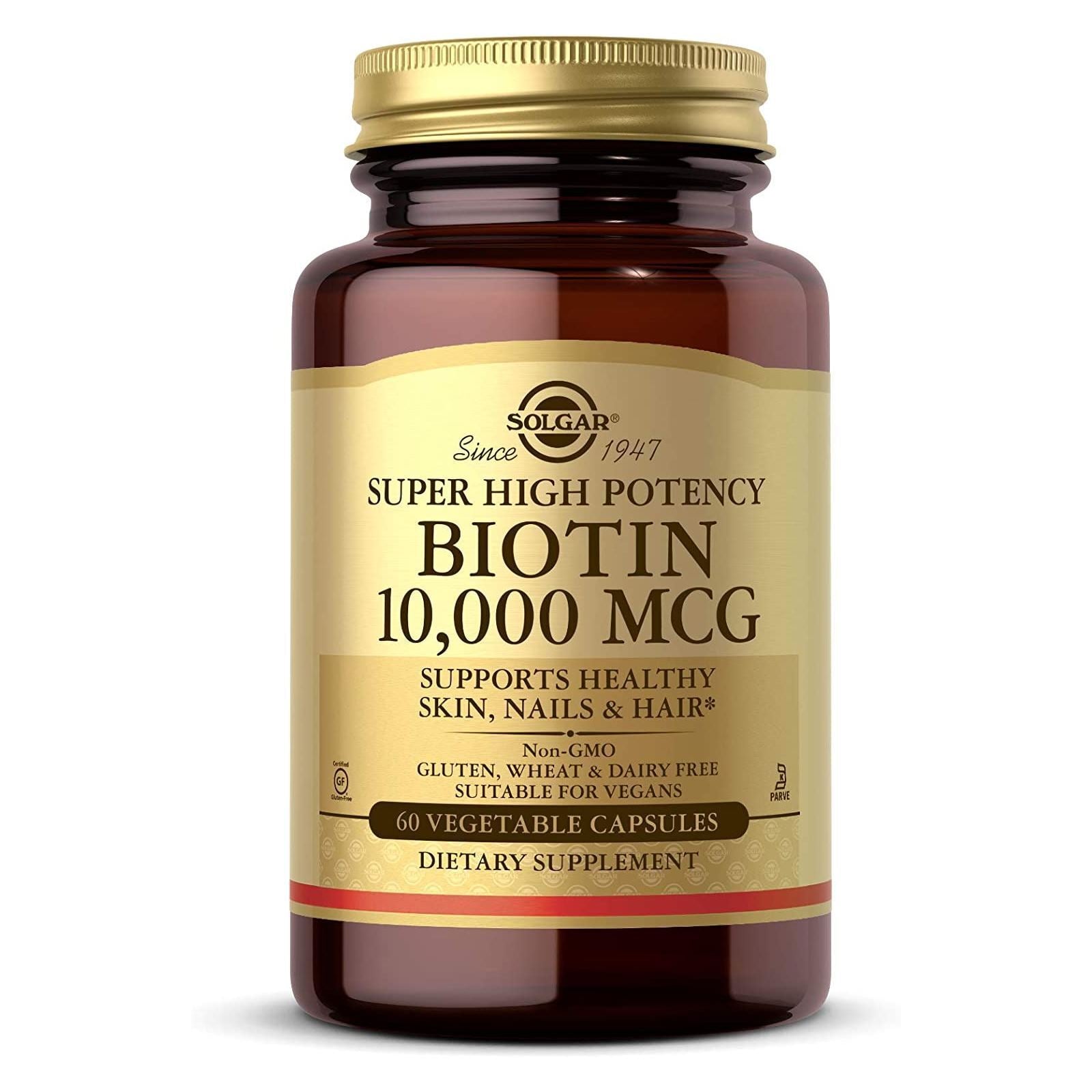 Solgar Biotin 10000 Mcg 60 Vegetable Capsules