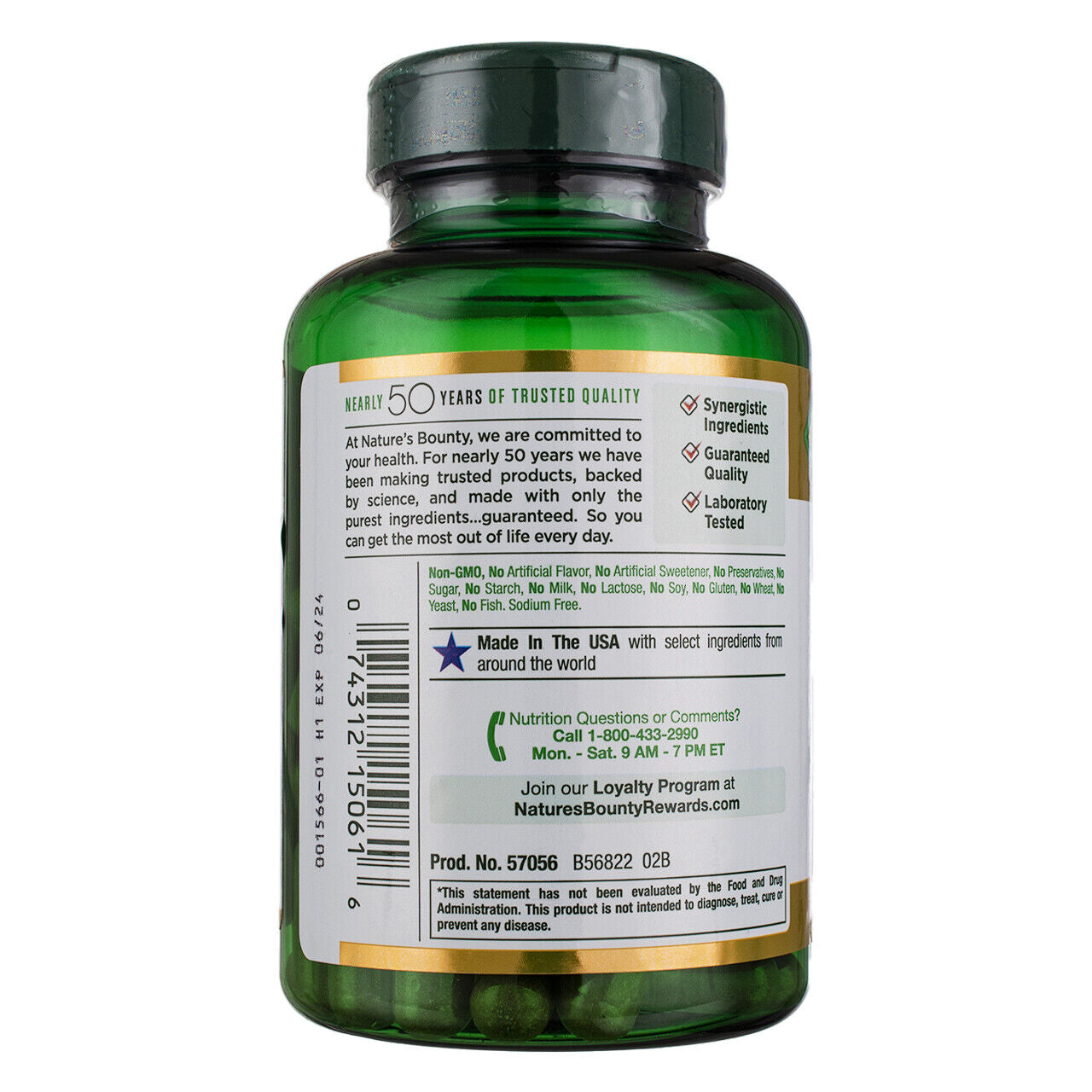 2 Pack Nature'S Bounty Herbal Health Cinnamon + Chromium Capsules, 2000 Mg, 6...