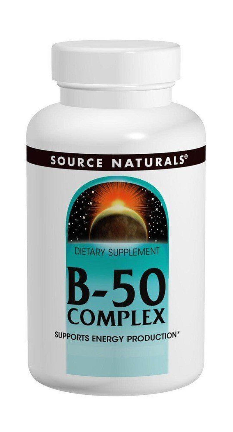 Source Naturals, Inc. Vitamin B-50 Complex Yeast Free 50Mg 100 Tablet