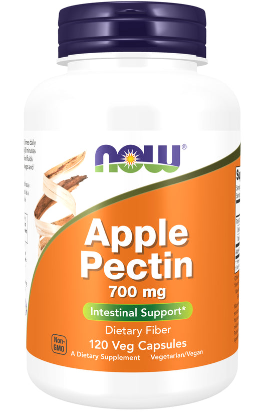 Now Foods Apple Pectin 700Mg, 120 Caps Dietary Fiber 500Mg