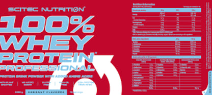 SCITEC 100% WHEY PROTEIN PROFESSIONAL 17,6Oz-500G, 9 Flavors