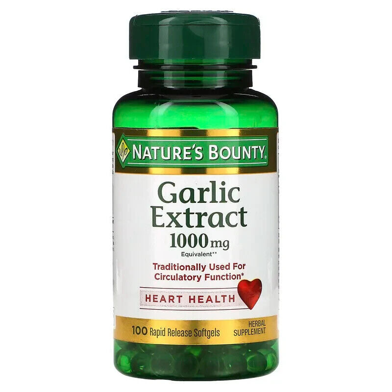 Odorless Garlic Extract 1000 Mg (Allium Sativum) 100 Softgels Circulatory Health