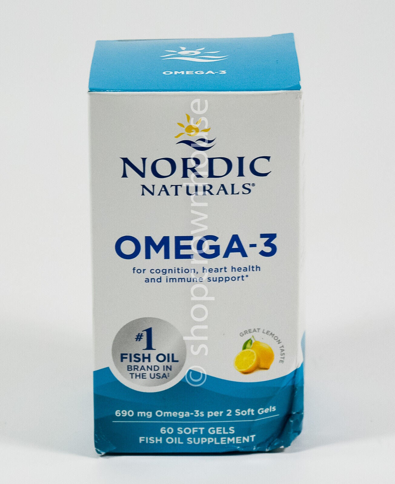 Nordic Naturals 690Mg OMEGA-3 Fish Oil Triglyceride 60 Lemon Softgel NIB 06/2027