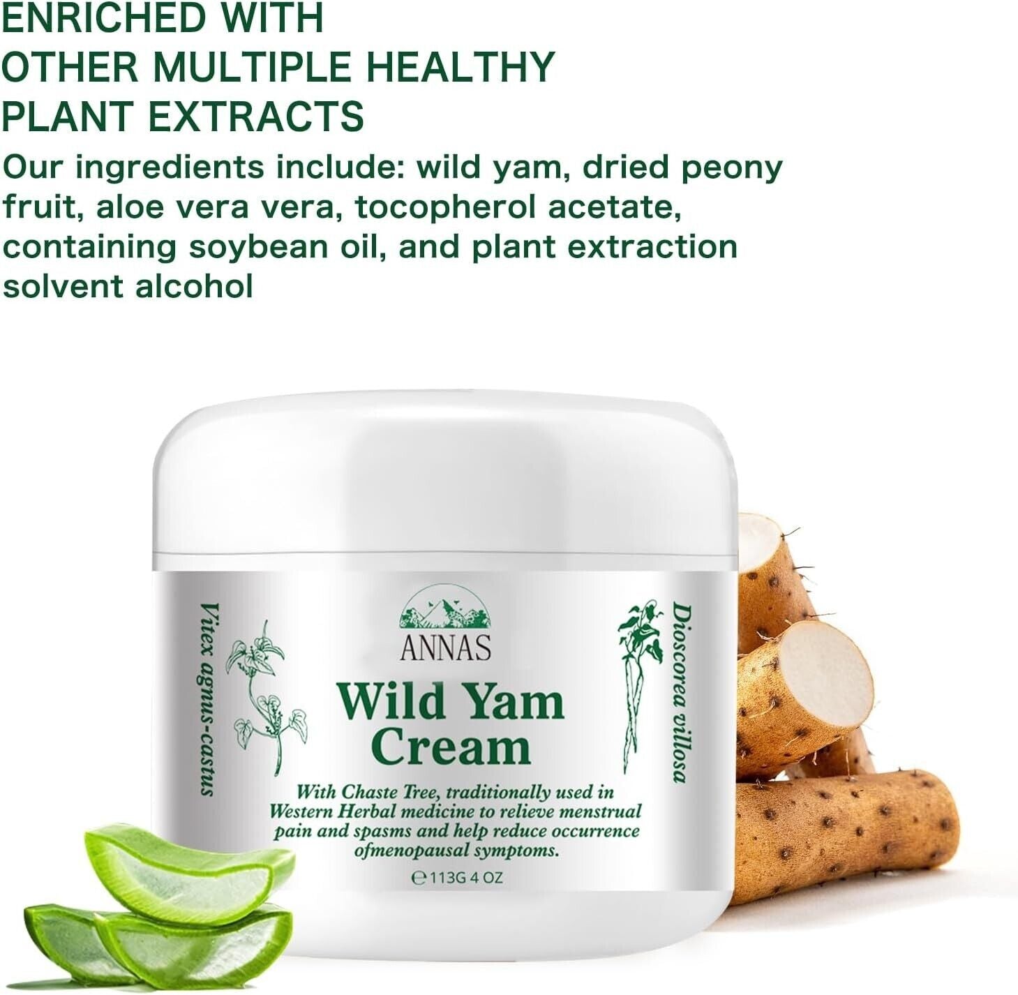 Wild Yam Cream, ANNAS Wild Yam Cream Organic for Hormone Balance, ANNAS Women...