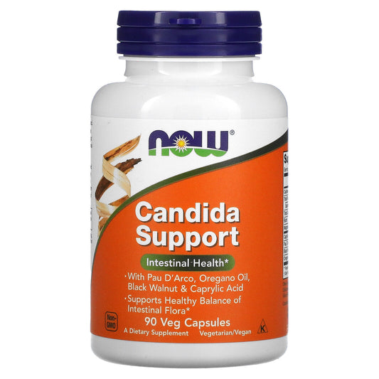 Now Foods Candida Support 90 Veg Capsules GMP Quality Assured, Kosher, Vegan,