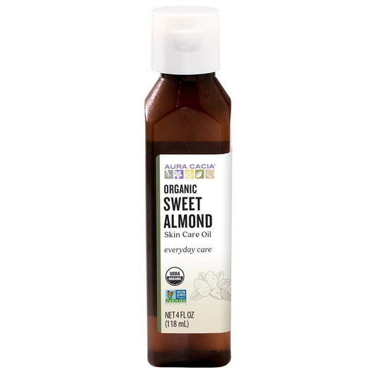 Aura Cacia Organic Sweet Almond Skin Care Oil 4 Oz Oil