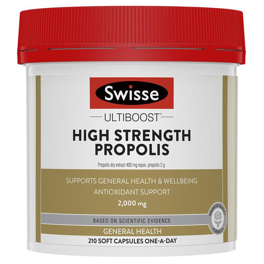 NEW Swisse ULTIBOOST High Strength Propolis 2000Mg 210 Capsules One-A-Day